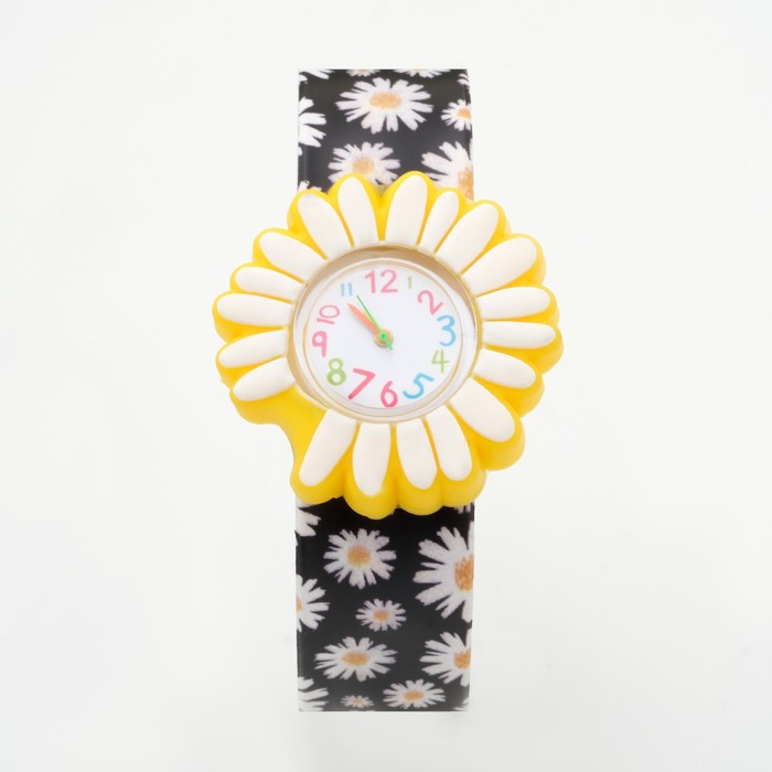 Часы наручные детские «Ромашка», кварцевые, ремешок силикон, от батареек LR41 (AG3) - Фото 1