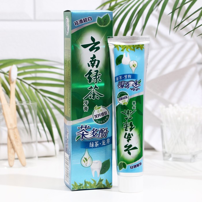 Зубная паста китайская традиционная, отбеливающая, с зеленым чаем, 160 г - Фото 1