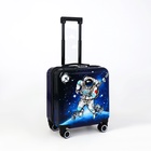 Чемодан детский на колёсах 41 л (S), на молнии, с кодовым замком, 4 колеса, синий - Фото 2