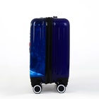 Чемодан детский на колёсах 41 л (S), на молнии, с кодовым замком, 4 колеса, синий - Фото 3