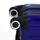 Чемодан детский на колёсах 41 л (S), на молнии, с кодовым замком, 4 колеса, синий - Фото 7