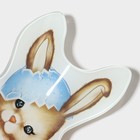 Блюдо стеклянное сервировочное Доляна «Пасхальный кролик», 21×13,5×1,8 см - фото 9414186