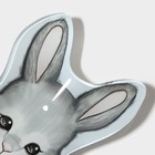 Блюдо стеклянное сервировочное Доляна «Пасхальный кролик», 21×13,5×1,8 см - фото 9414189