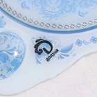 Подставка стеклянная для яиц Доляна «Гжель», 8 ячеек, 35×24,5 см - фото 24314295