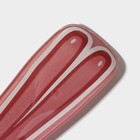 Подставка стеклянная под ложку Доляна «Зайка и морковка», цвет розовый - фото 4346904