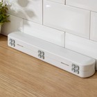 Диспенсер для пищевой плёнки Доляна, 37.3×6.5×5.3 см, пластик, белый - Фото 3