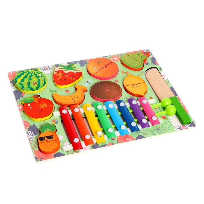 Детский развивающий набор «Музыкальные фрукты» 29,5 × 22 × 3 см - фото 1885319118