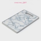 Доска разделочная пластиковая Доляна «Мрамор», прямоугольная, 30×20 см, цвет серый - фото 4346985
