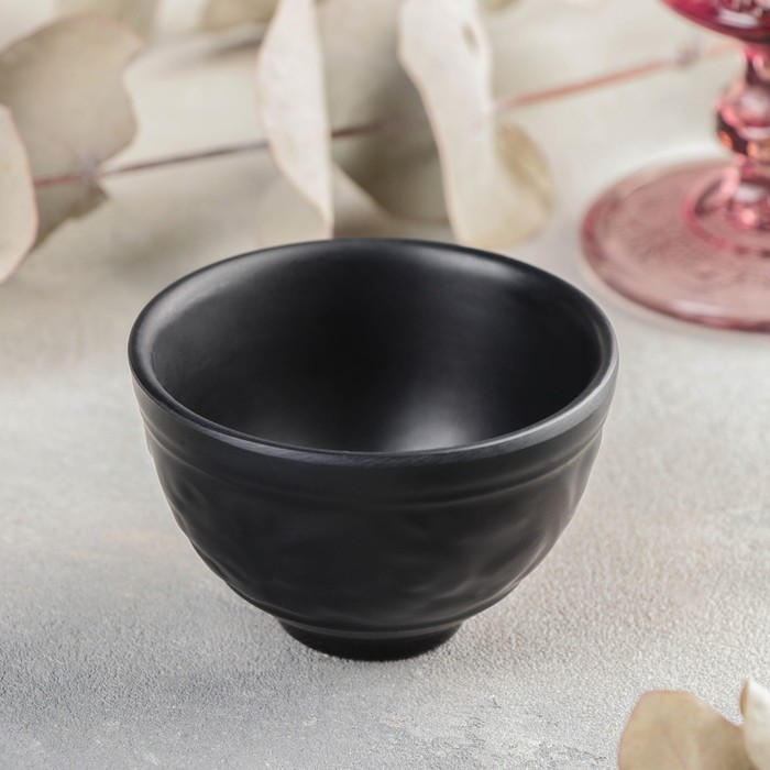 Соусник «Чёрный Восток», 140 мл, d=8.5 см (дно 3.2 см), пластик, чёрный - Фото 1