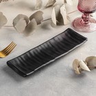 Блюдо сервировочное «Чёрный Восток», 24×7.5×1.5 см, пластик, чёрное - Фото 2