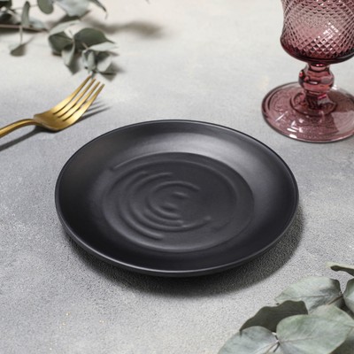Тарелка «Чёрный Восток», d=15.5 см, пластик, чёрная