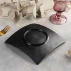 Блюдо сервировочное «Чёрный Восток», 17.5×3 см, пластик, чёрное - Фото 3