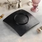 Блюдо сервировочное «Чёрный Восток», 25×25×5 см, пластик, чёрное - Фото 3