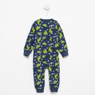 Комбинезон детский, цвет синий/дино, рост 56 см - фото 33479666