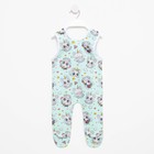 Ползунки длинные детские, цвет мята, рост 68 см - Фото 3