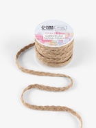 Тесьма декоративная холщовая «Косичка», 6 мм, 9±0.5 м, бежевая - Фото 2