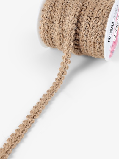 Тесьма декоративная холщовая «Шанель», 10 мм, 9±0.5 м, бежевая