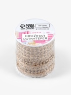 Тесьма декоративная холщовая «Шанель», 10 мм, 9±0.5 м, бежевая - Фото 5