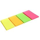 Набор 4 блока с липким краем 38×51 мм, 4 по 50 листов, флуоресцентные цвета - Фото 2