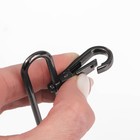 Карабин металлический, 57×49 мм / 50×3.5 мм, 3 шт., чёрный - Фото 3