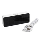 Часы электронные с будильником, календарём, термометром 5.5х3х14 см - фото 51471765