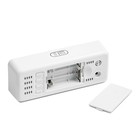 Часы электронные с будильником, календарём, термометром 5.5х3х14 см - фото 51471764