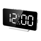 Часы электронные настольные с будильником, календарём, термометром 15.1 х 1.3 х 7.5 см - фото 9604774