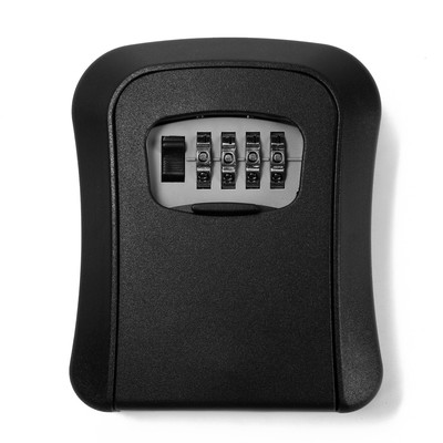 Сейф-ключница кодовая, металл, пластик, черный