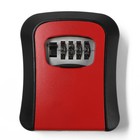Сейф-ключница кодовая ТУНДРА, металл, пластик, цвет красный, - фото 7781120