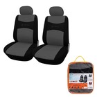 Чехлы для сидений универсальные RS-2, на передние сиденья, полиэстер, черный/серый - фото 297285565