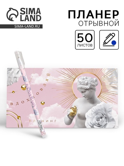 Подарочный набор, планер и ручка пластик «Мечтай»