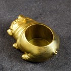 Фигурное кашпо "Песик лежит" состаренное золото, 12х8х5см - Фото 5