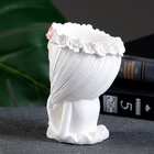 Декоративное кашпо для цветов «Девушка с косой», 80 мл, 11×8×8 см, гипс, белое - Фото 11