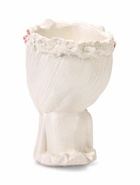 Декоративное кашпо для цветов «Девушка с косой», 80 мл, 11×8×8 см, гипс, белое - Фото 4