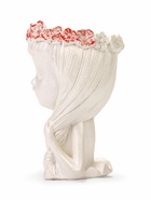 Декоративное кашпо для цветов «Девушка с косой», 80 мл, 11×8×8 см, гипс, белое - Фото 5