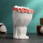 Декоративное кашпо для цветов «Девушка с косой», 80 мл, 11×8×8 см, гипс, белое - Фото 7