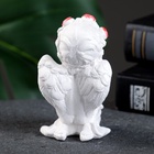 Фигура "Ангелочек с розой" перламутр, 10х6х5см - фото 809563941