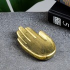 Подставка для мелочей "Ладошка" состаренное золото, 9х5х2см - фото 9604943