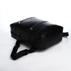 Рюкзак мужской из натуральной кожи Igermann на молнии, цвет чёрный - Фото 3