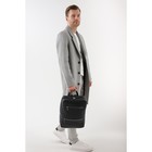 Рюкзак мужской из натуральной кожи на молнии, Igermann, цвет чёрный - Фото 5