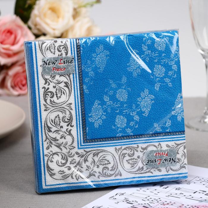 Салфетки бумажные New line FRESCO «Венеция», 2 слоя, 33*33 см, 20 шт. - Фото 1