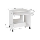 Стол компьютерный «СК – 05», с выдвижной полкой, 800×600×780 мм, цвет белый - Фото 2