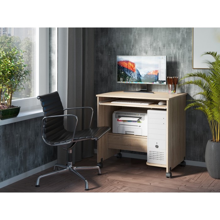 Стол компьютерный «СК – 05», с выдвижной полкой, 800×600×780 мм, цвет дуб сонома - Фото 1