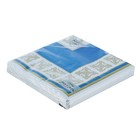 Салфетки бумажные New line FRESCO «Верона синяя», 2 слоя, 33*33 см, 20 шт. - Фото 3
