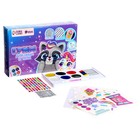 Грим для лица и тела, 6 цветов, 6 карандашей, аппликатор, тату, трафареты «Енотик» - фото 21505197