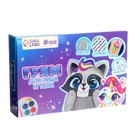 Грим для лица и тела, 6 цветов, 6 карандашей, аппликатор, тату, трафареты «Енотик» - фото 21505198