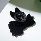 Значок «Лисица», цветной в чёрном металле - Фото 2