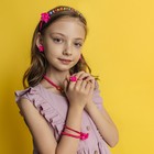 Комплект детский «Выбражулька» 9 предметов: ободок, 2 резинки, 2 заколки, клипсы, кулон, браслет, кольцо, розы, цвет МИКС - Фото 3