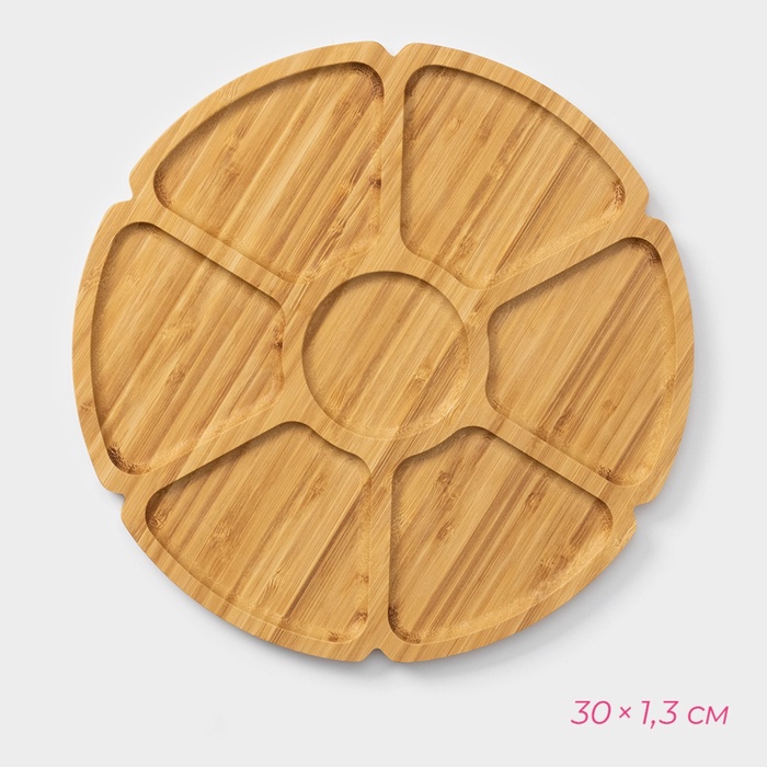 Менажница «Соты», 30×30×1.3 см бамбук - Фото 1