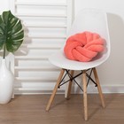 Подушка - узел «Этель», d=33 см, велюр, коралловая - Фото 3